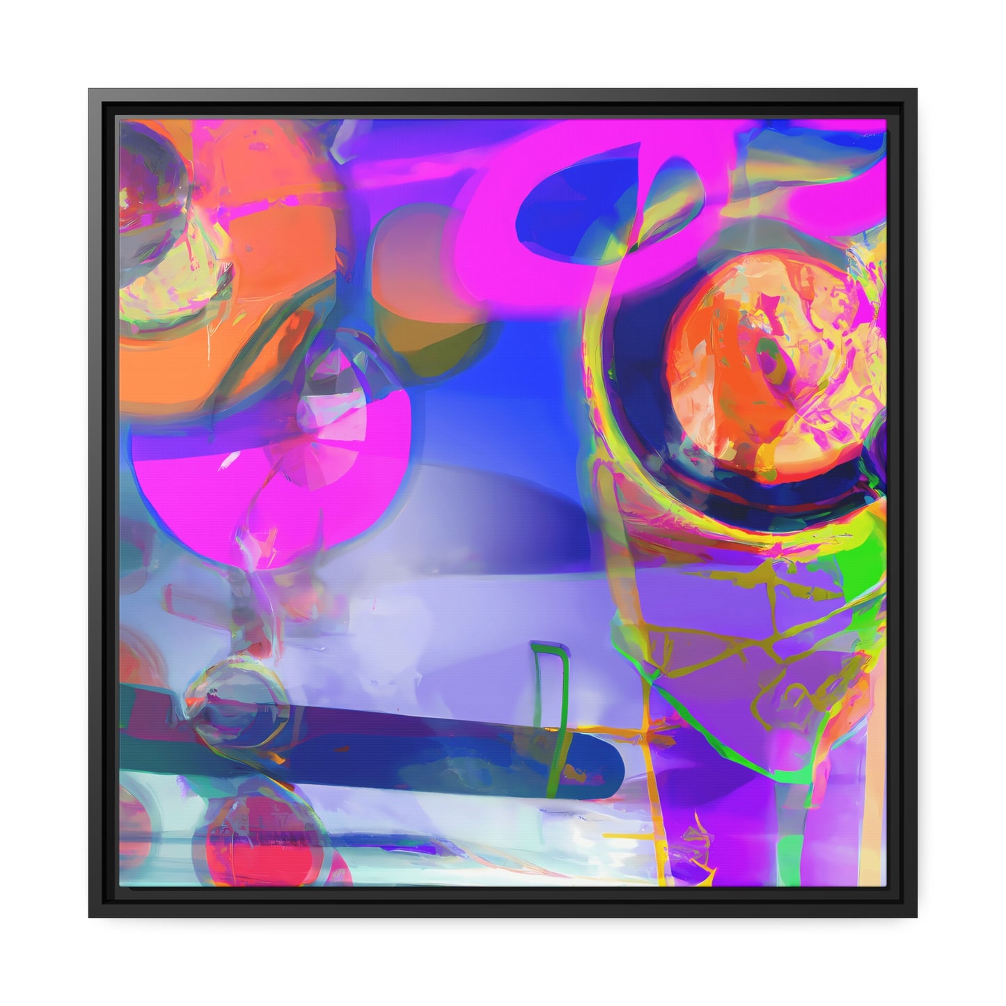 Future Graffiti 10 - on Framed Canvas