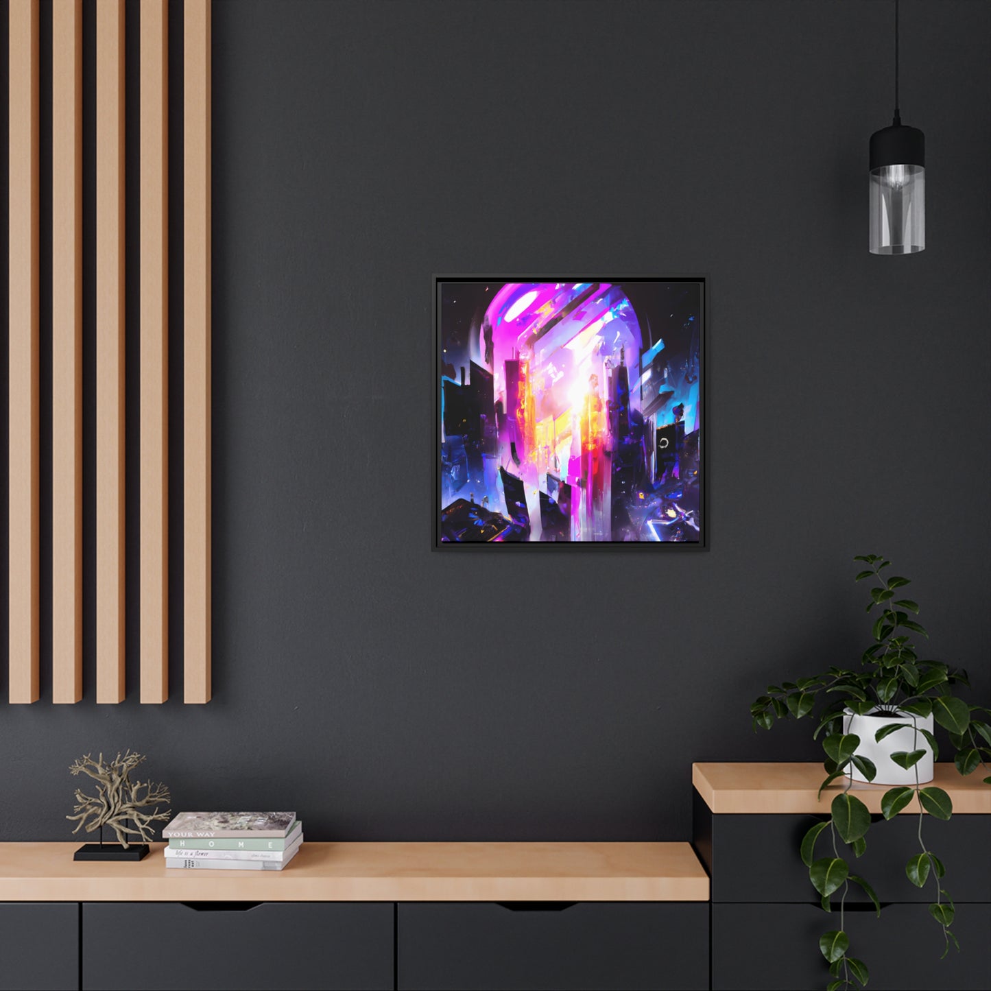 Neon Nexus 7 - on Framed Canvas