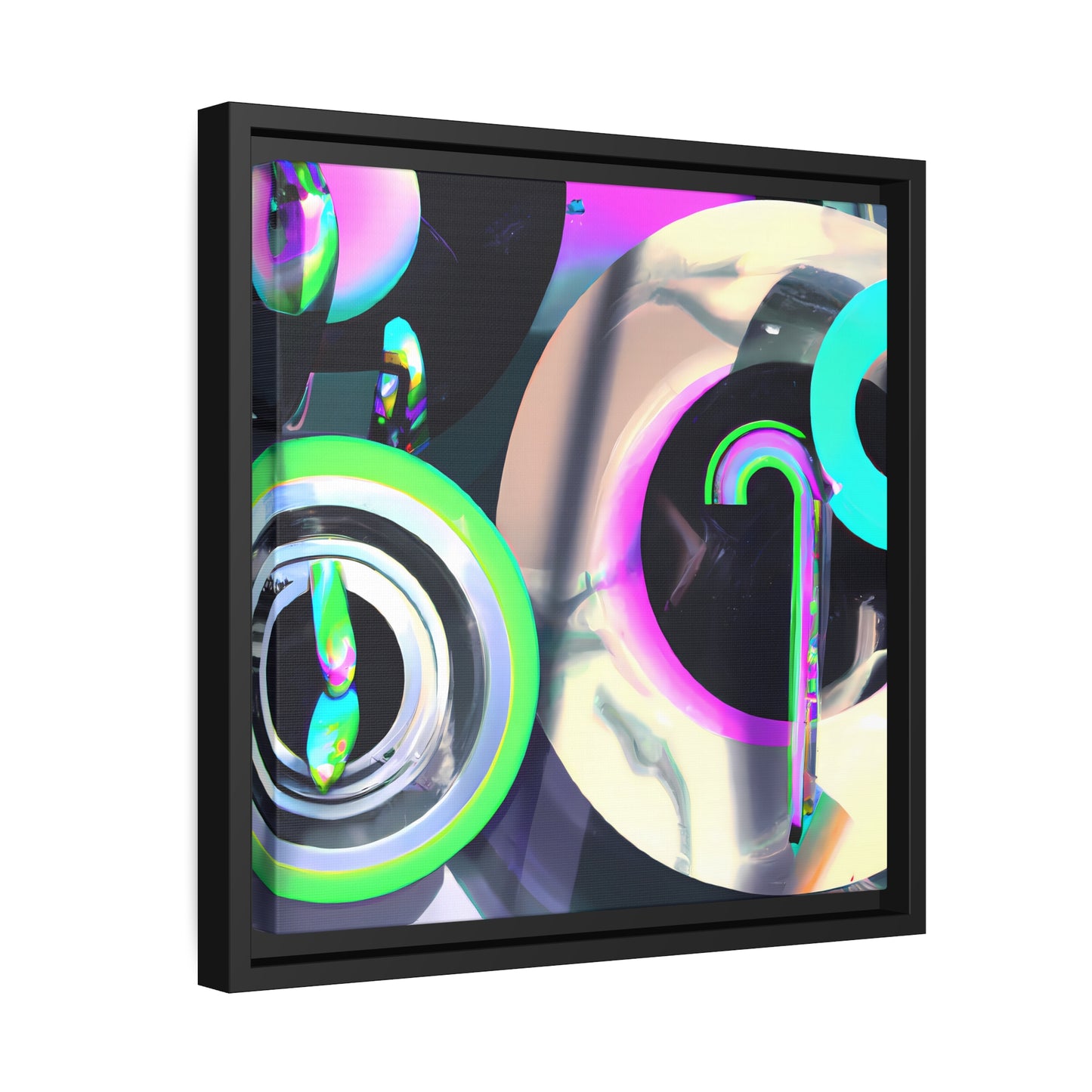 Neon Nexus 2 - on Framed Canvas