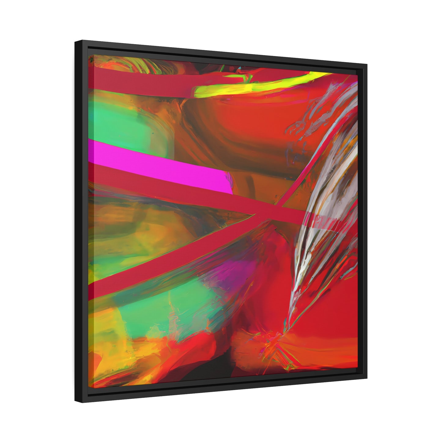 Fabstract 64 - on Framed Canvas