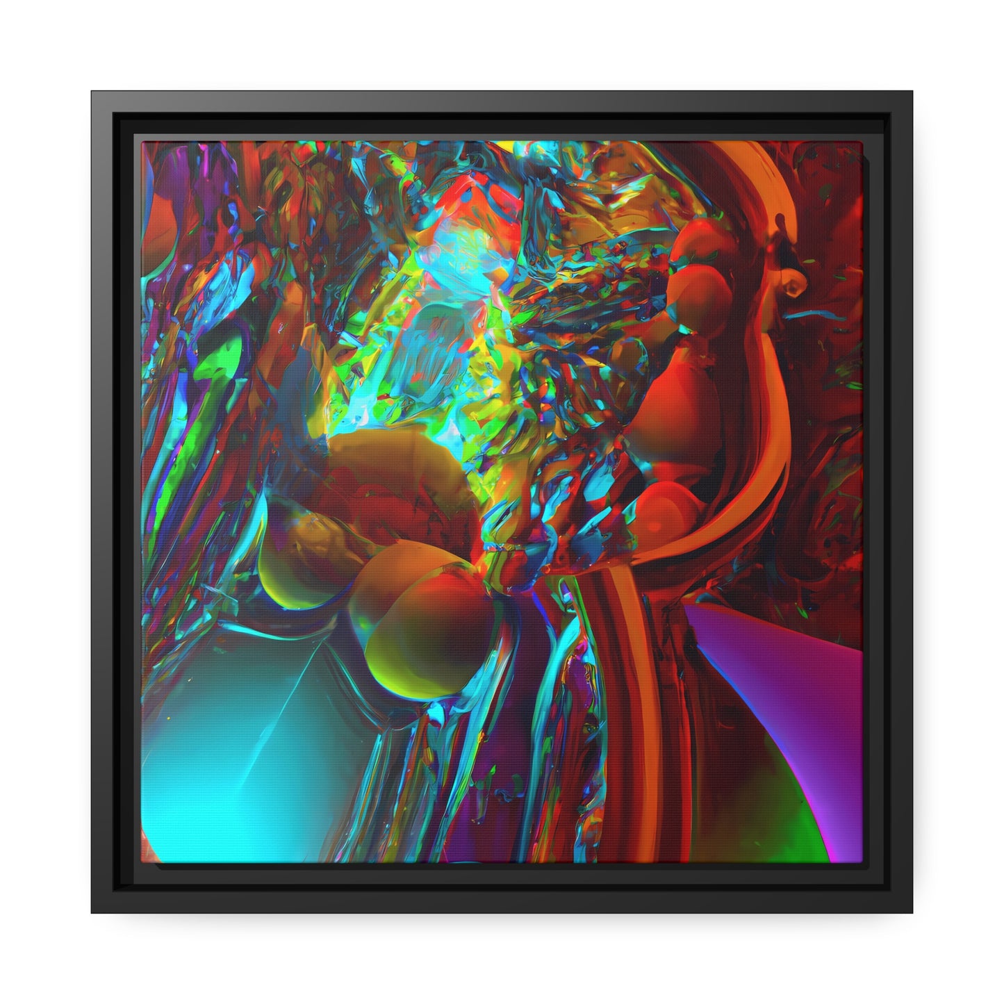 Neon Nexus 1 - on Framed Canvas