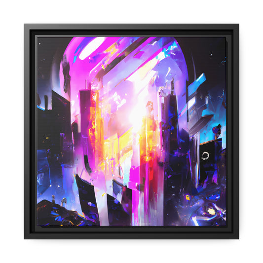 Neon Nexus 7 - on Framed Canvas