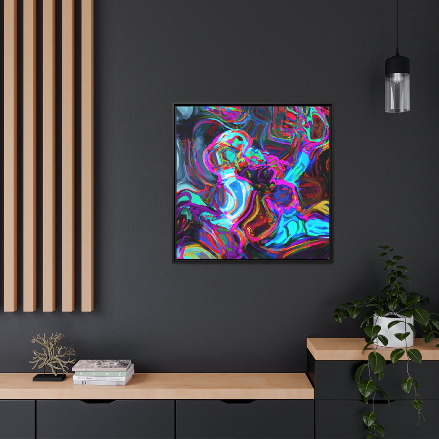 Fabstract 99 - on Framed Canvas