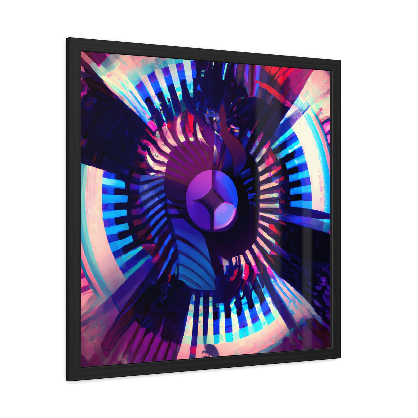 Neon Nexus 8 - on Framed Print