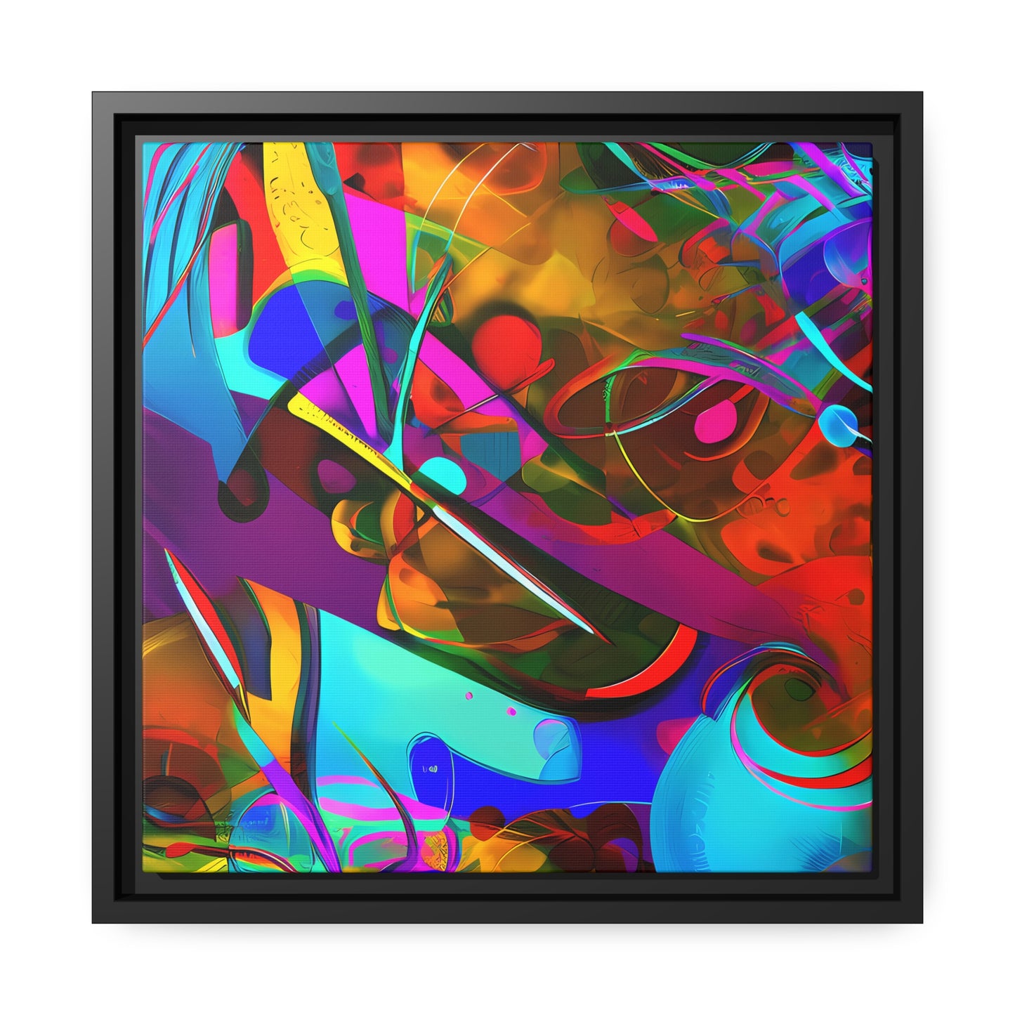 Fabstract 67 - on Framed Canvas