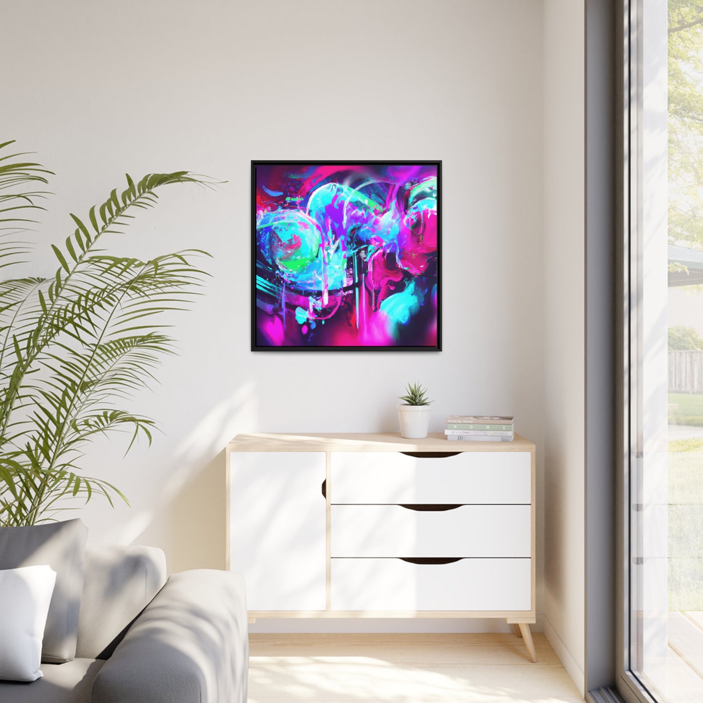 Future Graffiti 25 - on Framed Canvas