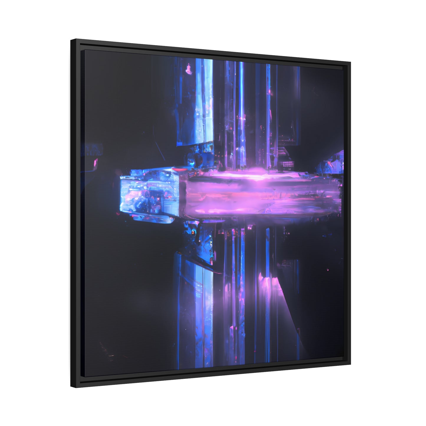 Neon Nexus 16 - on Framed Canvas