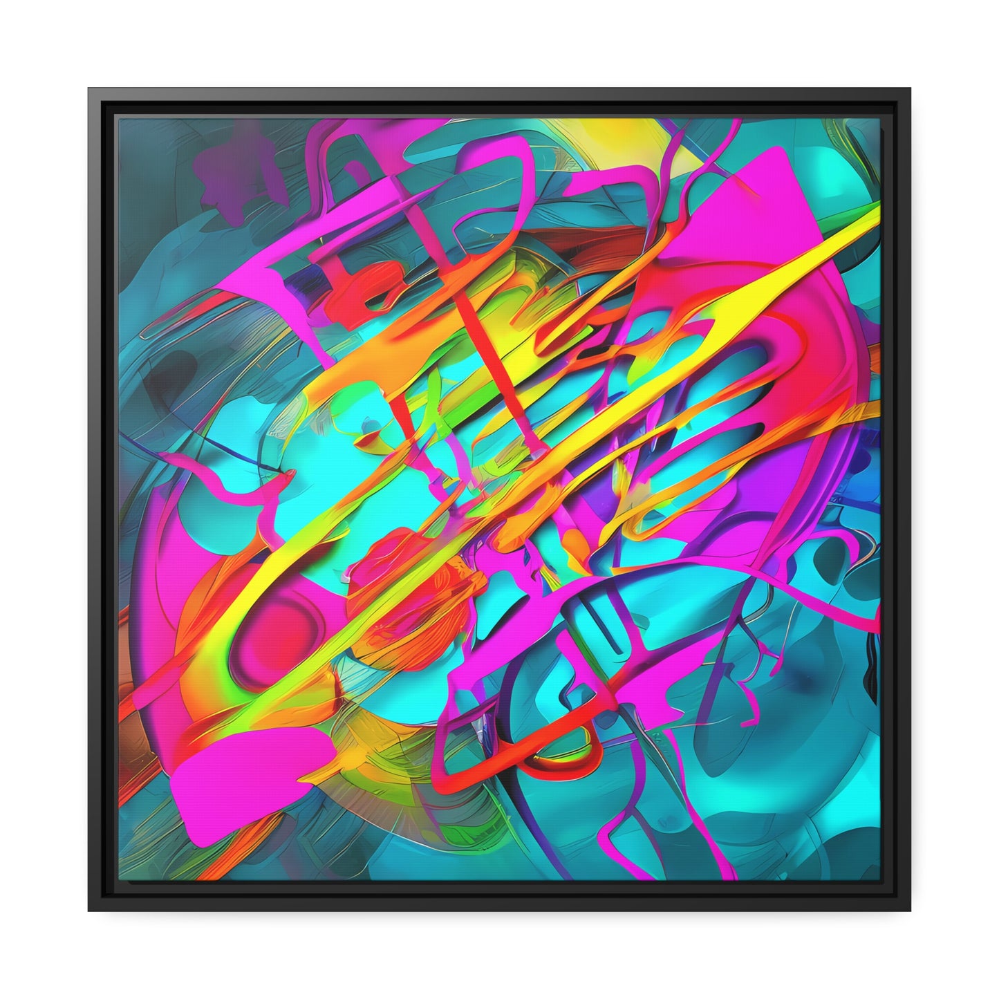 Fabstract 74 - on Framed Canvas