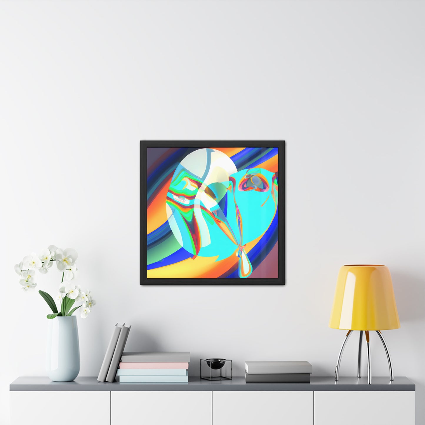 Neon Nexus 9 - on Framed Print