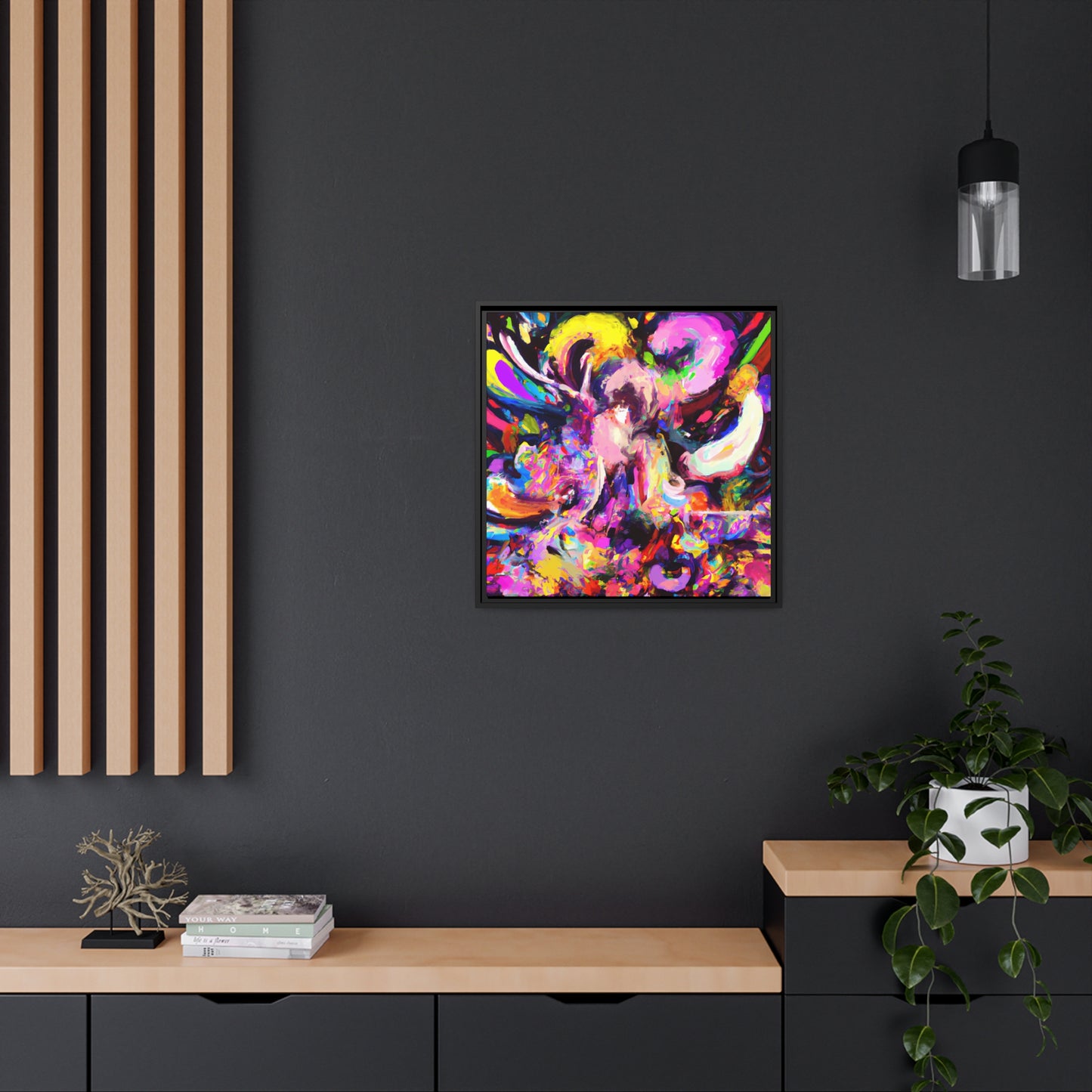 Fabstract 98 - on Framed Canvas