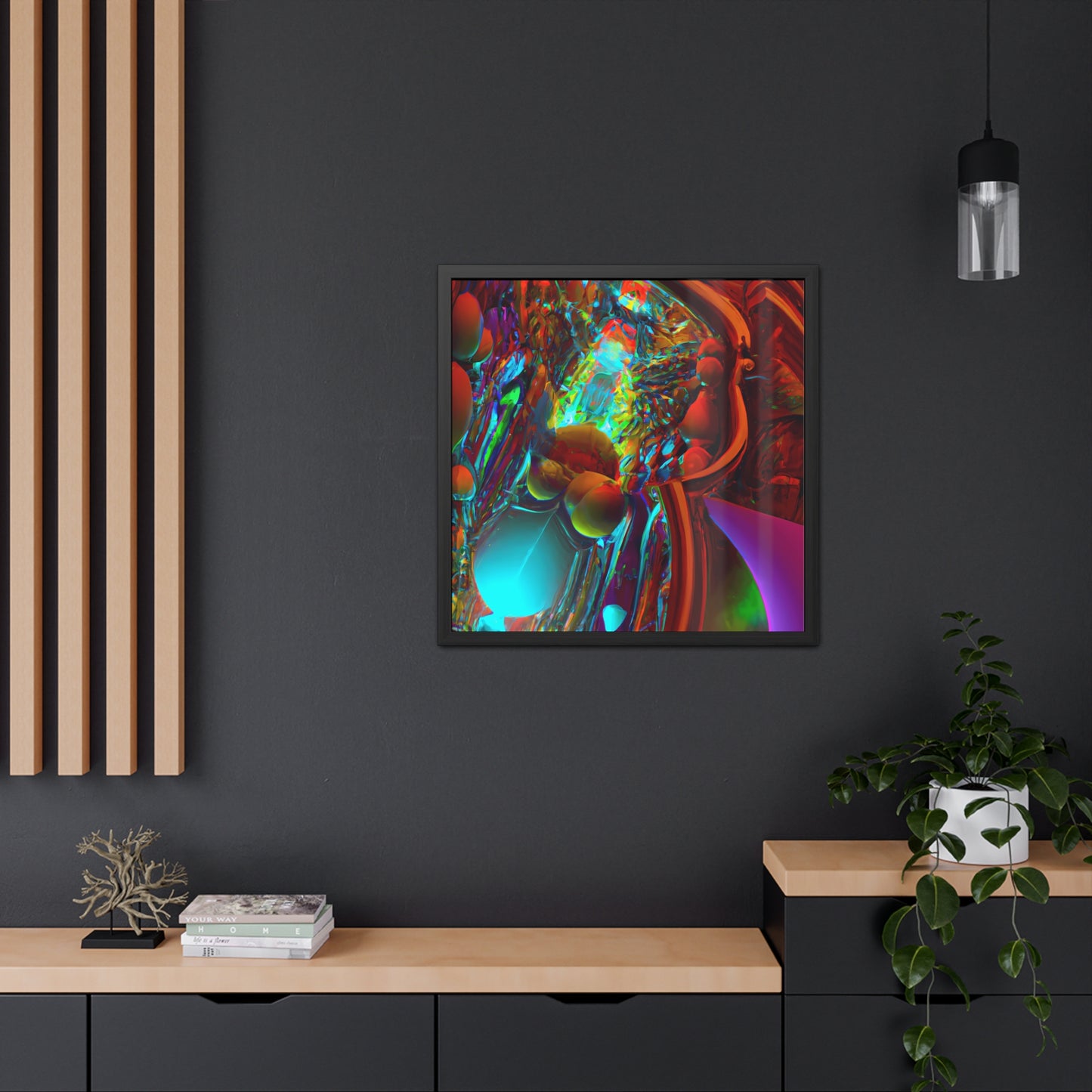 Neon Nexus 10 - on Framed Print