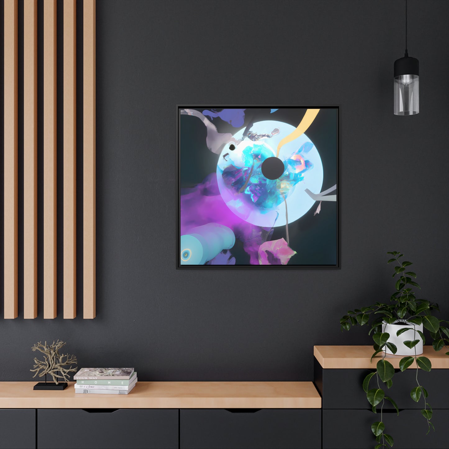 Neon Nexus 5 - on Framed Canvas