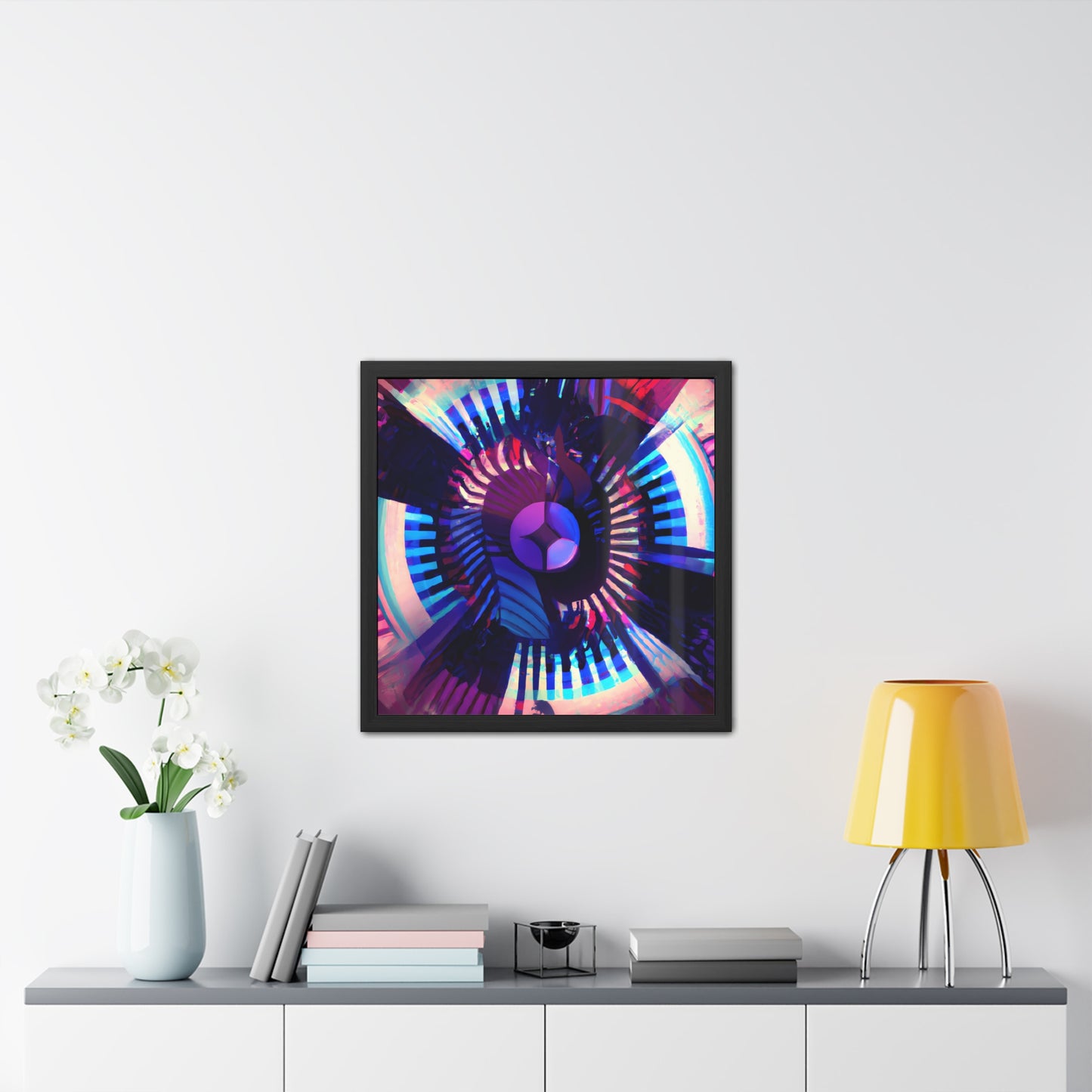 Neon Nexus 8 - on Framed Print