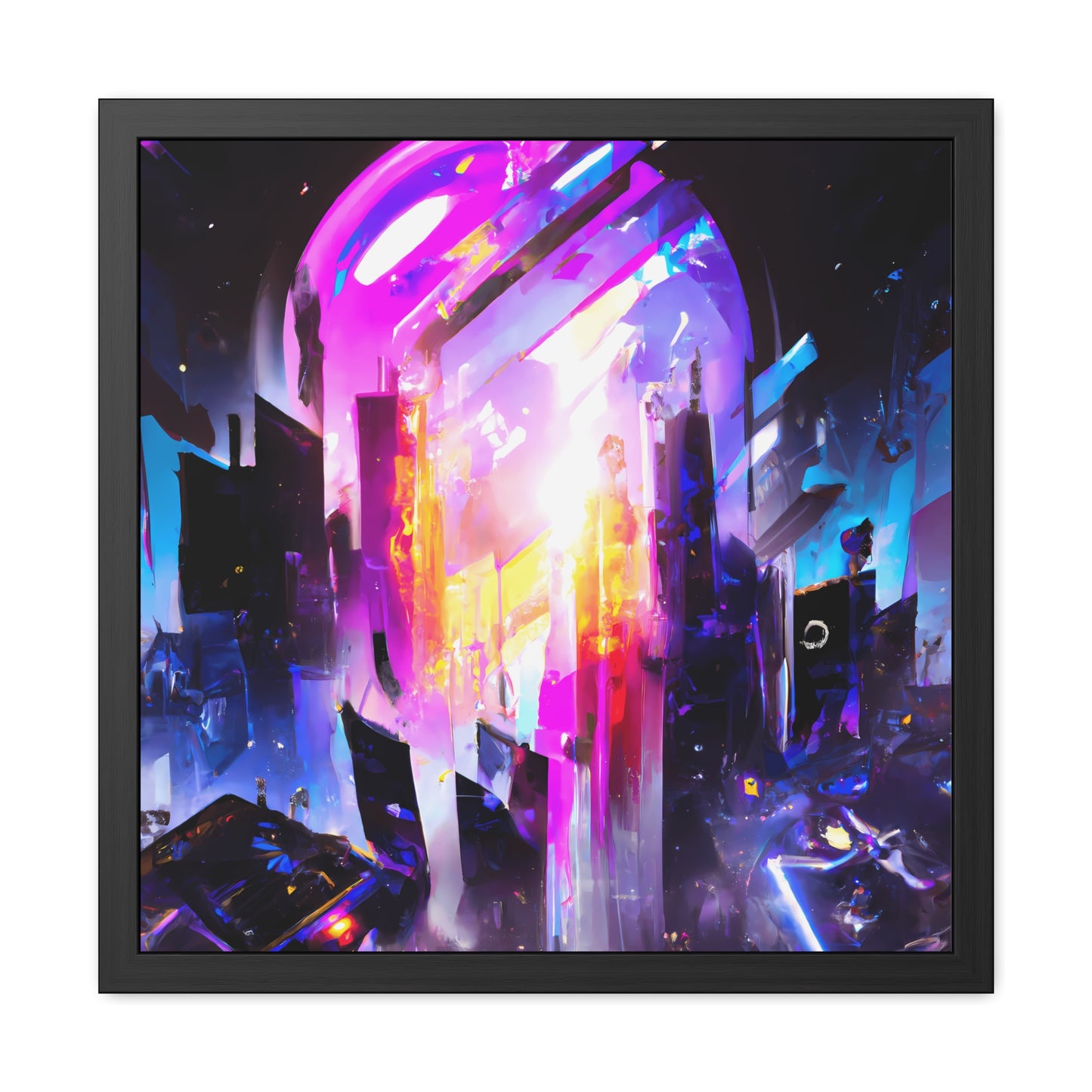 Neon Nexus 3 - on Framed Print