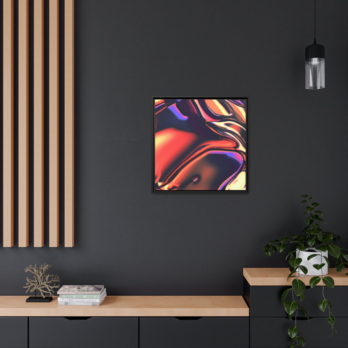 Neon Nexus 15 - on Framed Canvas