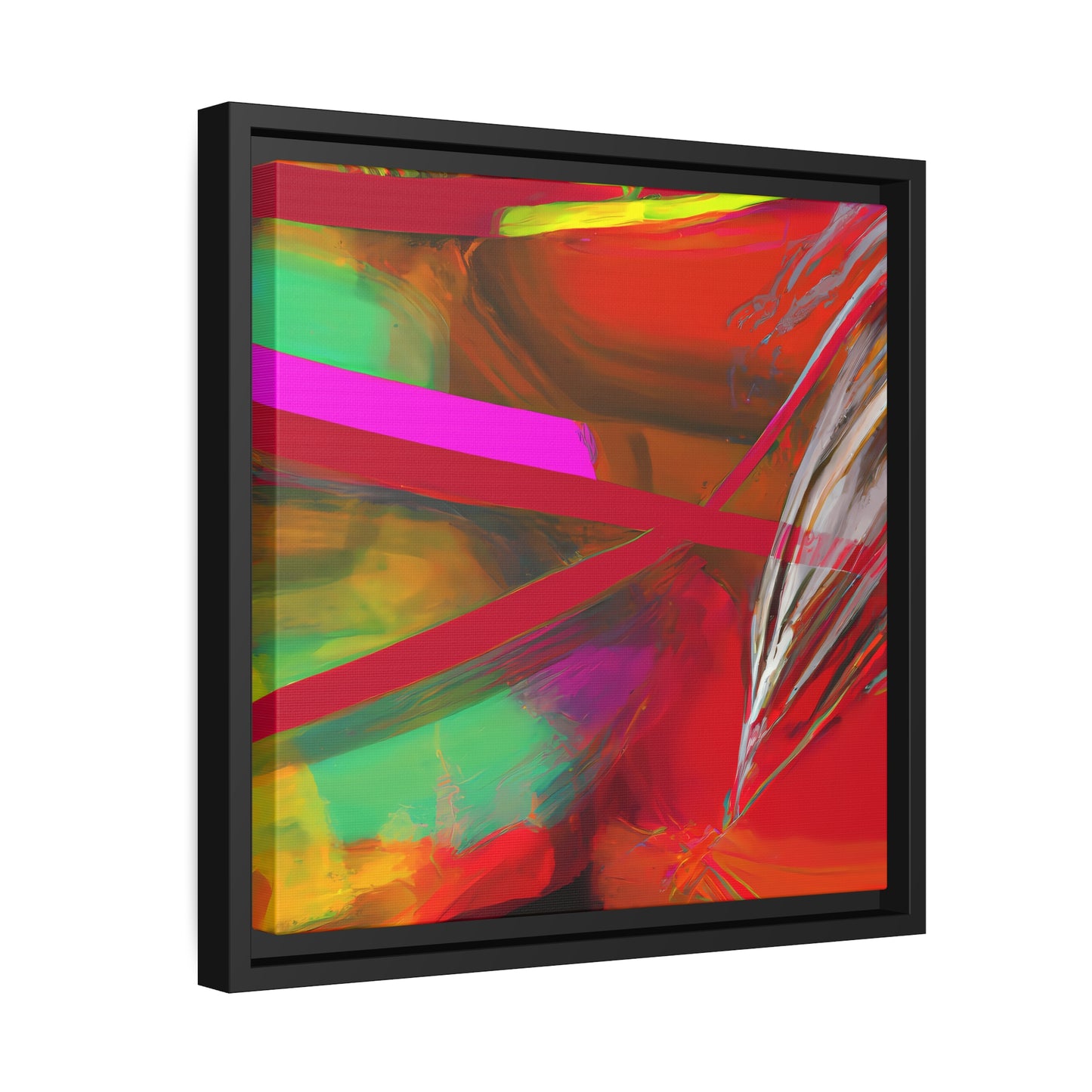 Fabstract 64 - on Framed Canvas