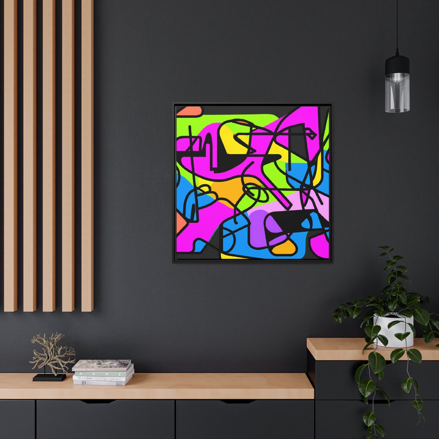 Fabstract 3 - on Framed Canvas