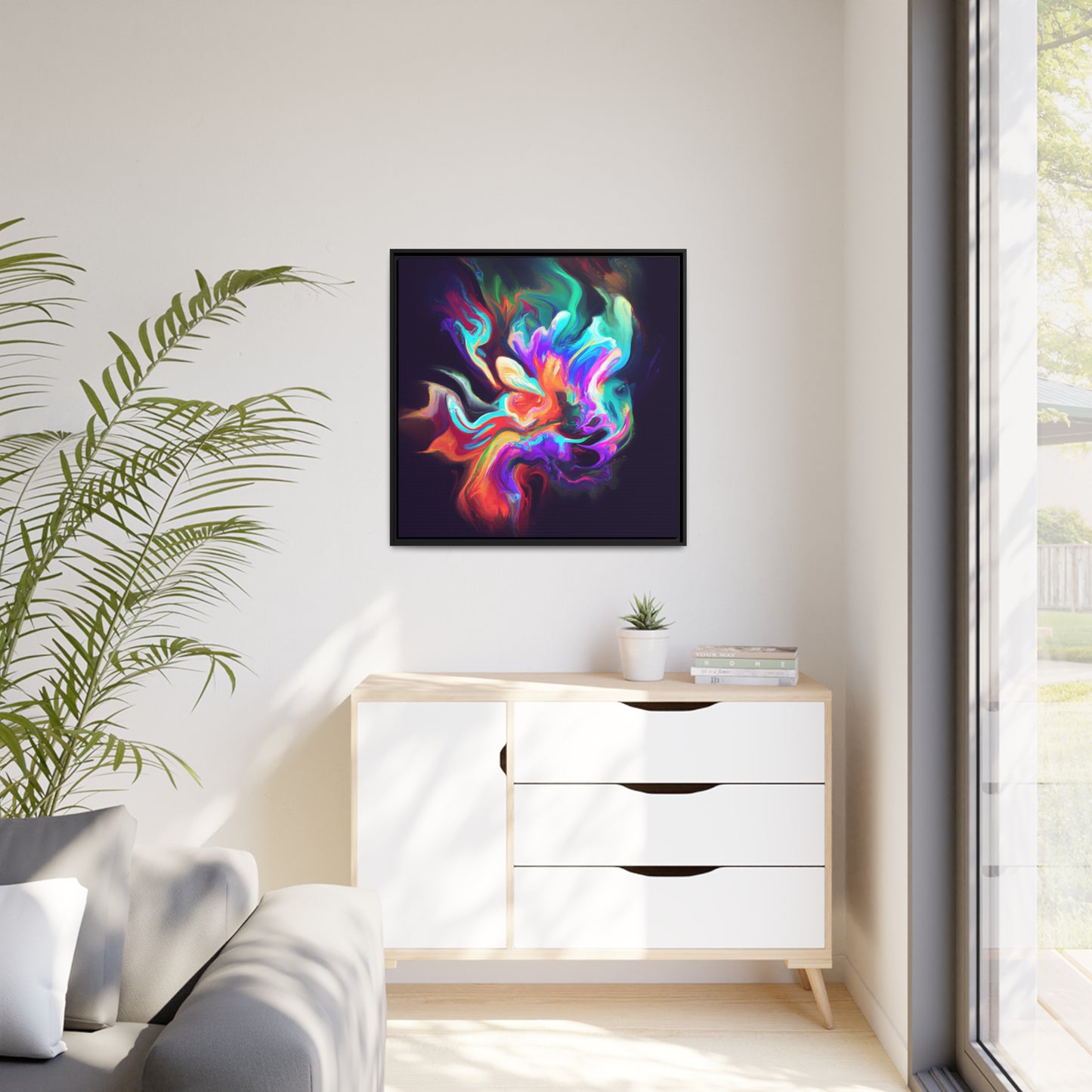 Quantum Euphoria 1 - on Framed Canvas