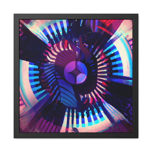 Neon Nexus 8 - on Framed Print