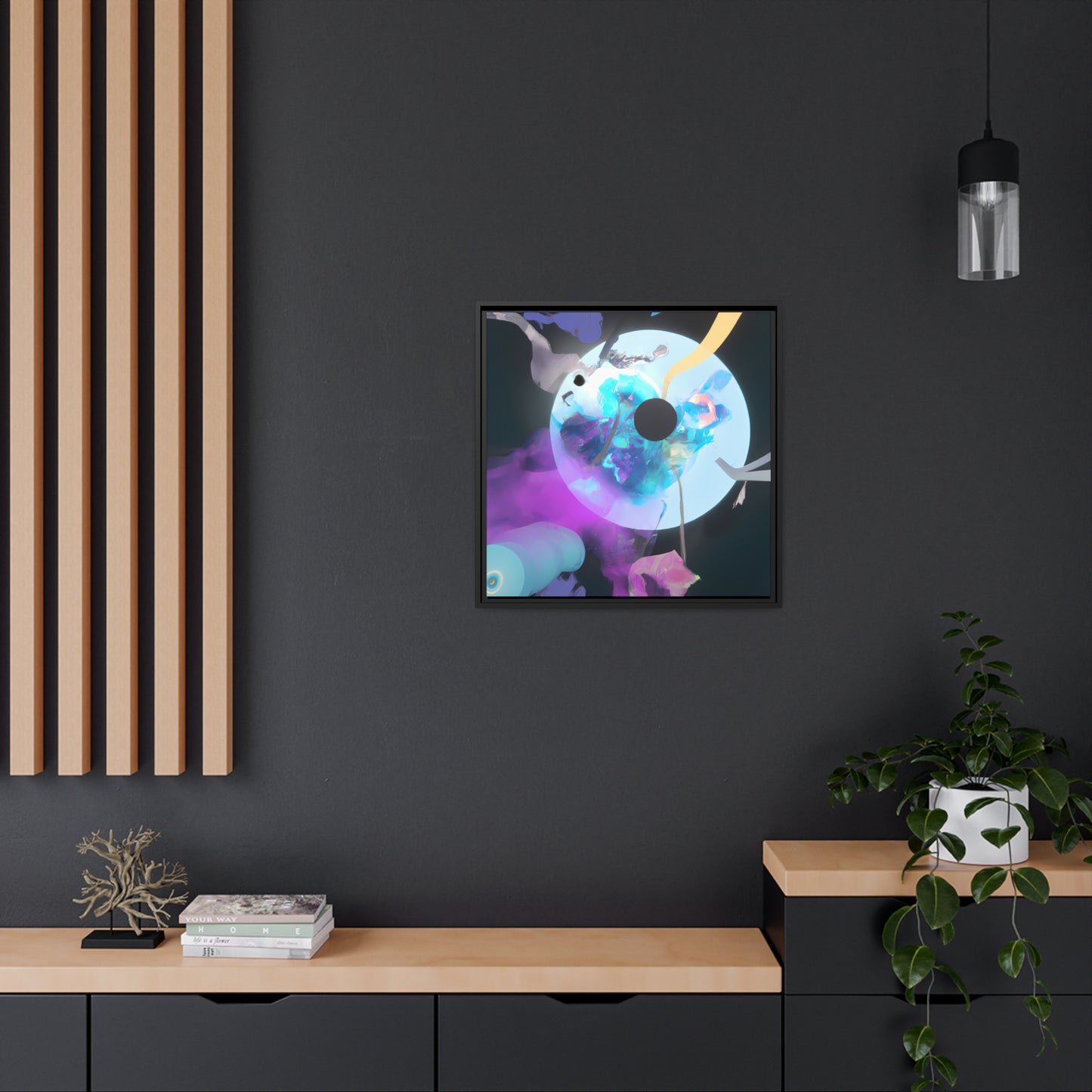 Neon Nexus 5 - on Framed Canvas