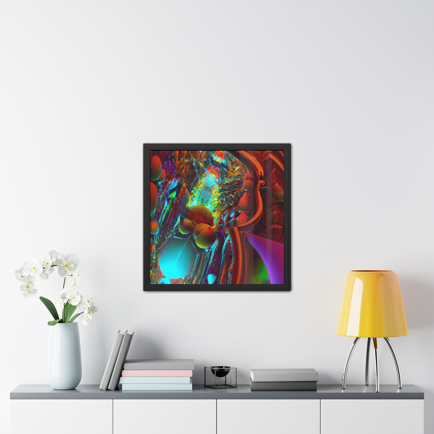 Neon Nexus 10 - on Framed Print