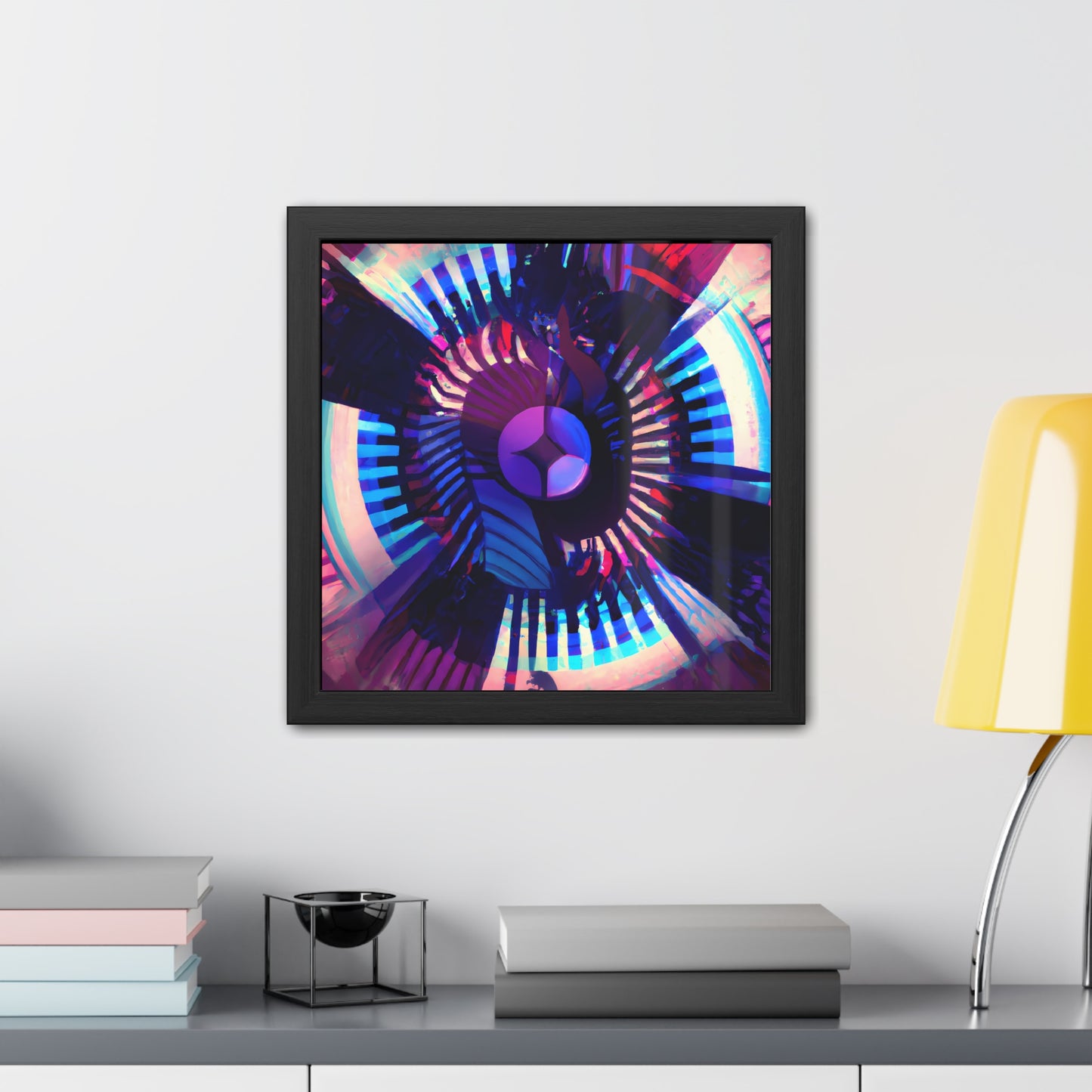 Neon Nexus 8 - on Framed Print