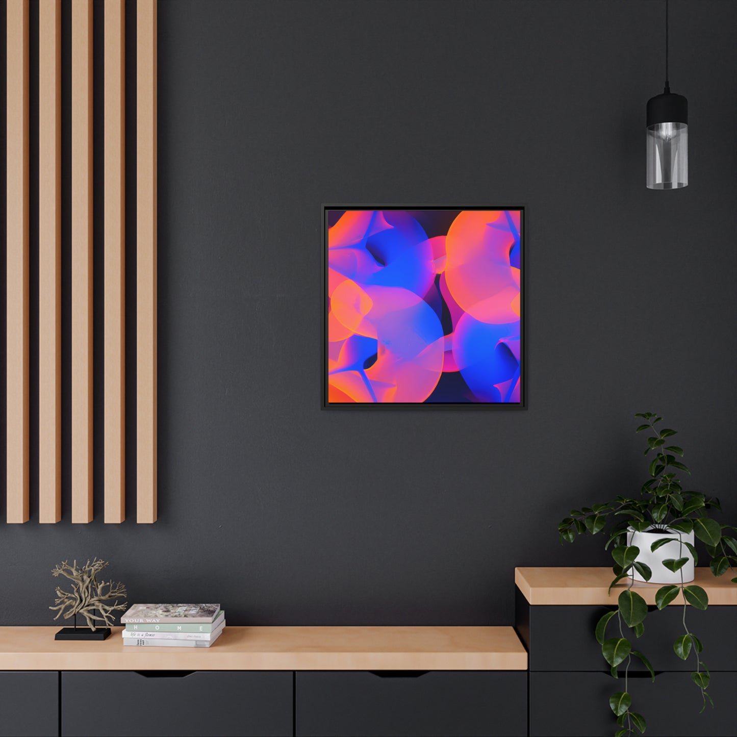 Neon Nexus 8 - on Framed Canvas