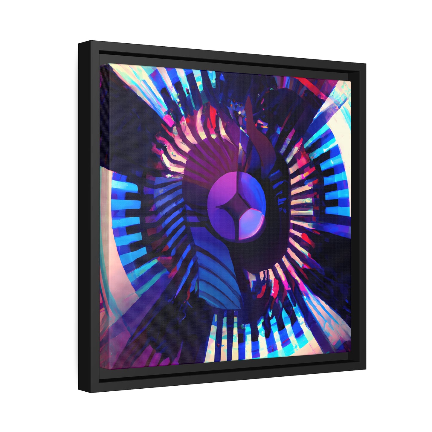 Neon Nexus 9 - on Framed Canvas