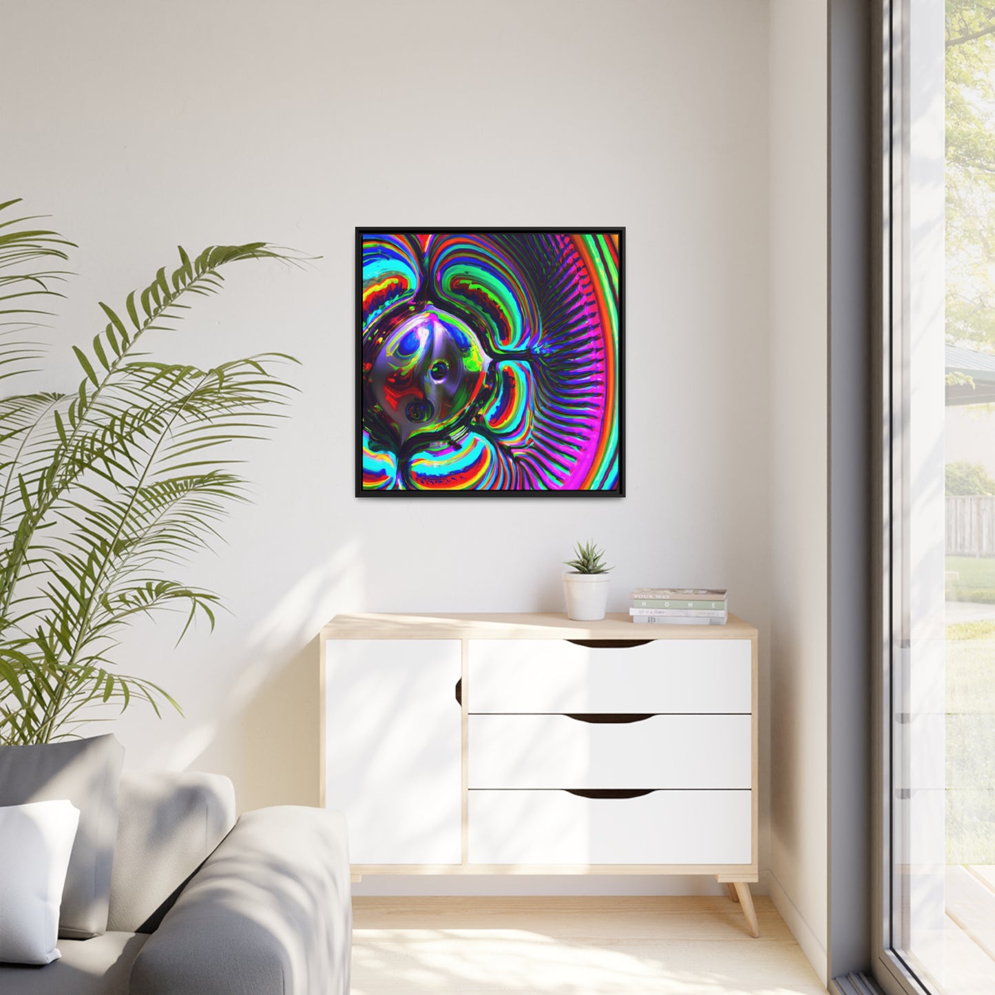 Neon Nexus 6 - on Framed Canvas