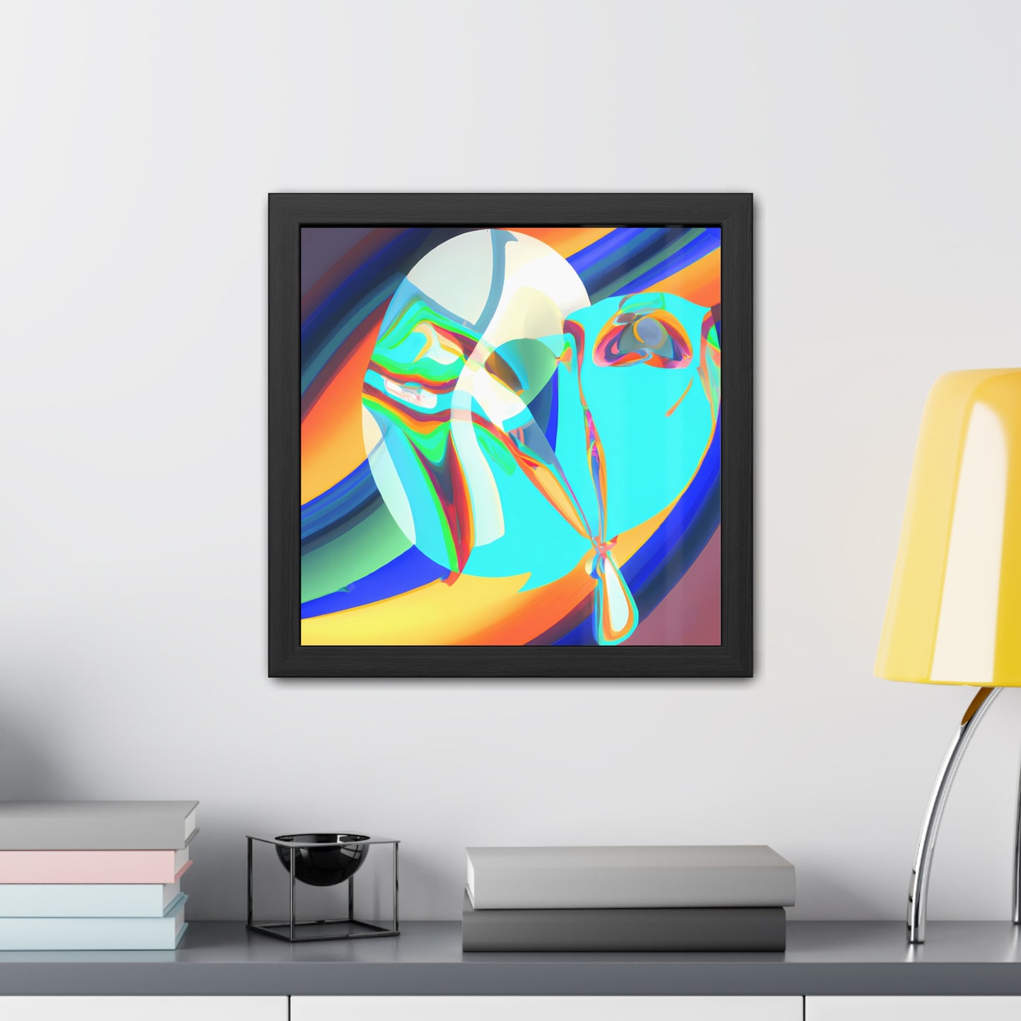 Neon Nexus 9 - on Framed Print