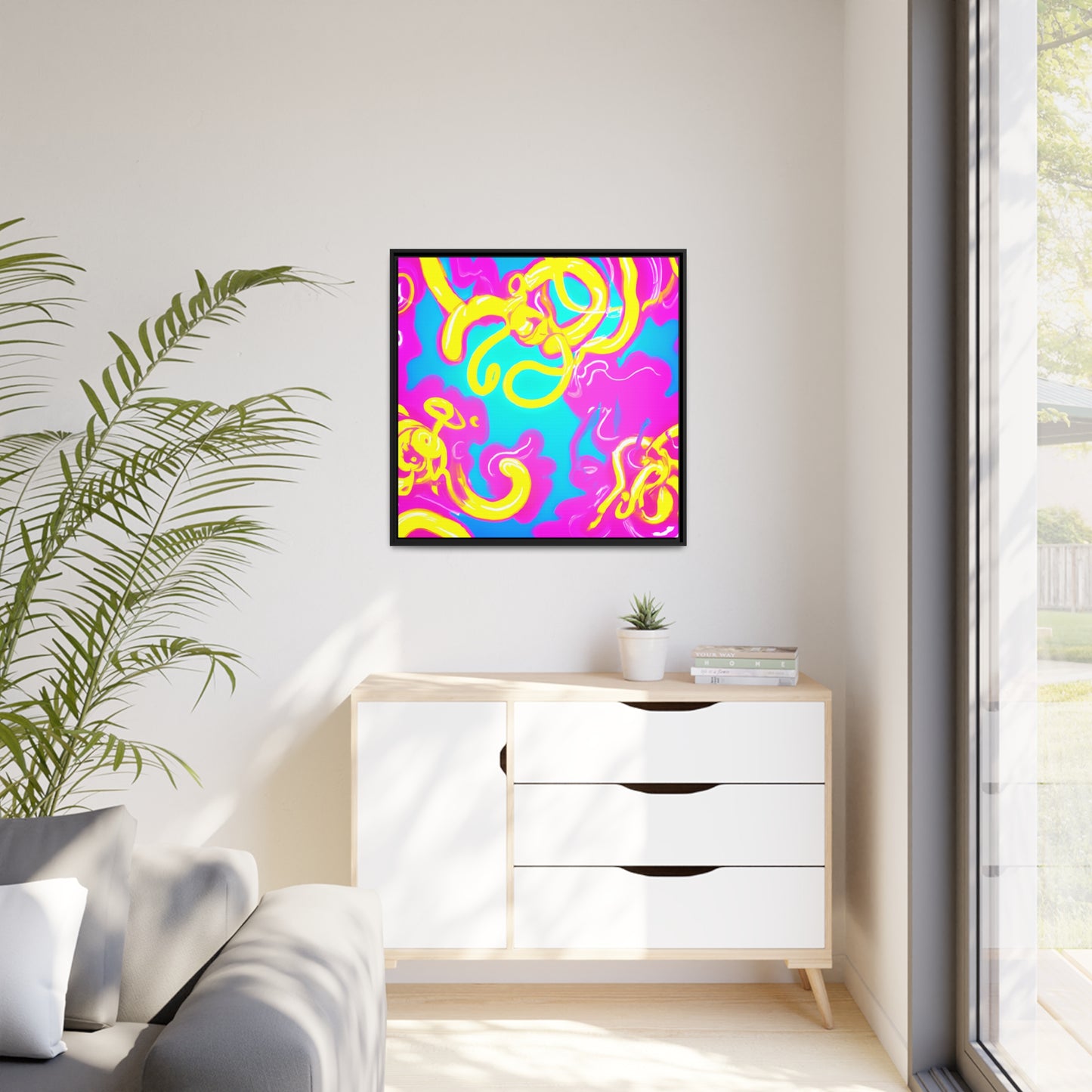 Future Graffiti 13 - on Framed Canvas