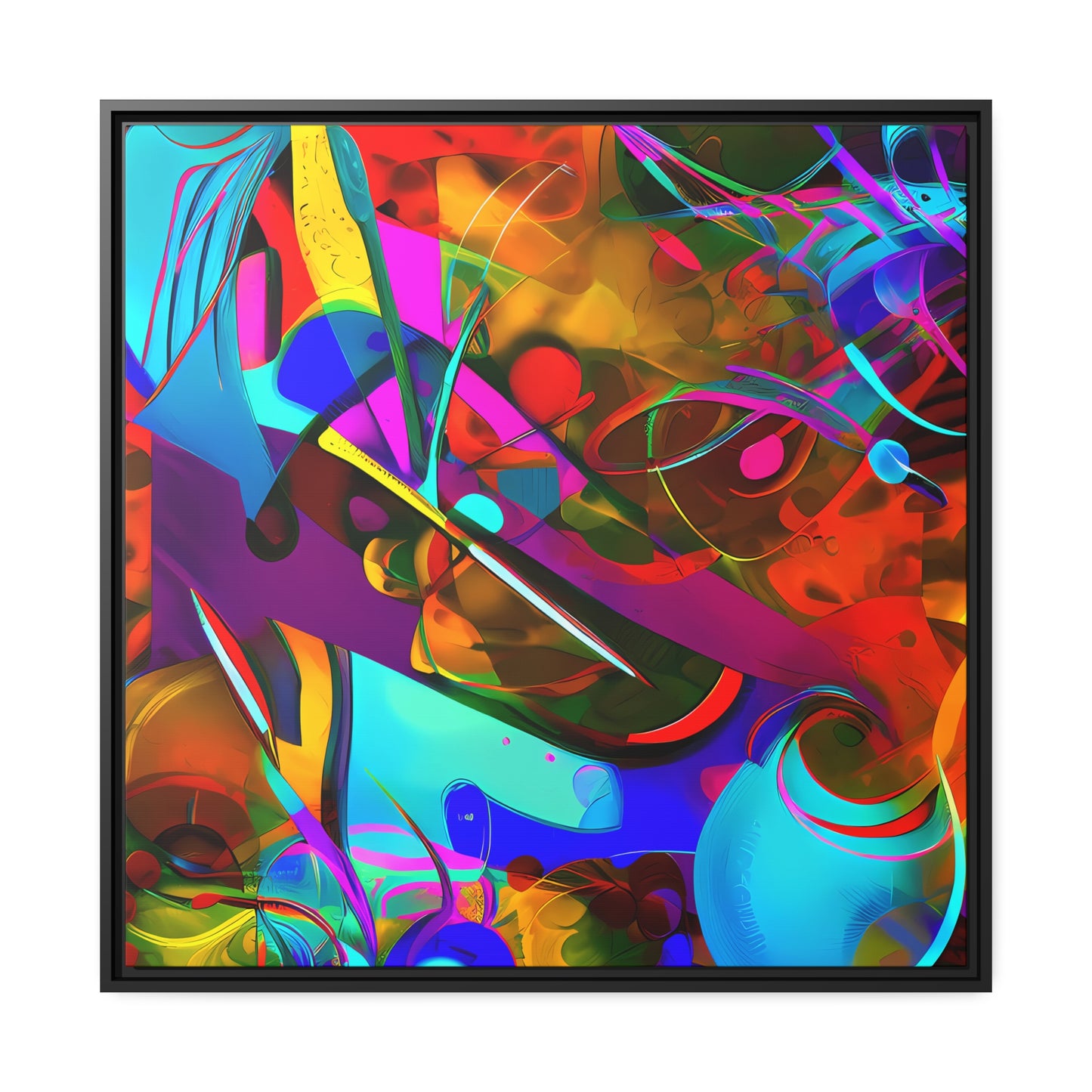 Fabstract 67 - on Framed Canvas