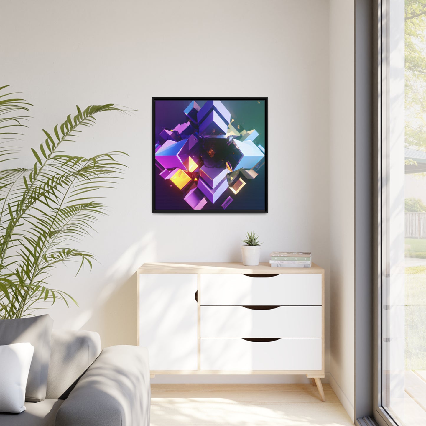 Temporal Flux 14 - on Framed Canvas