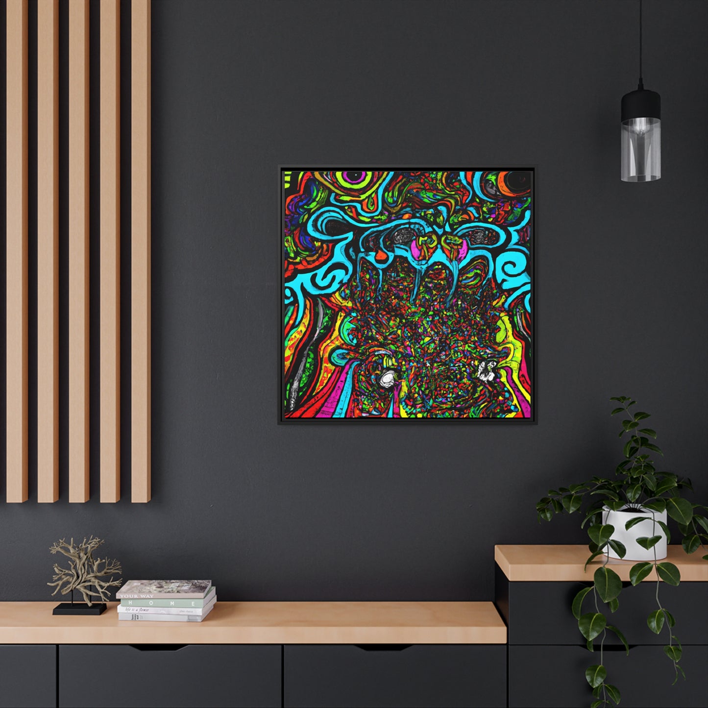 Fabstract 65 - on Framed Canvas