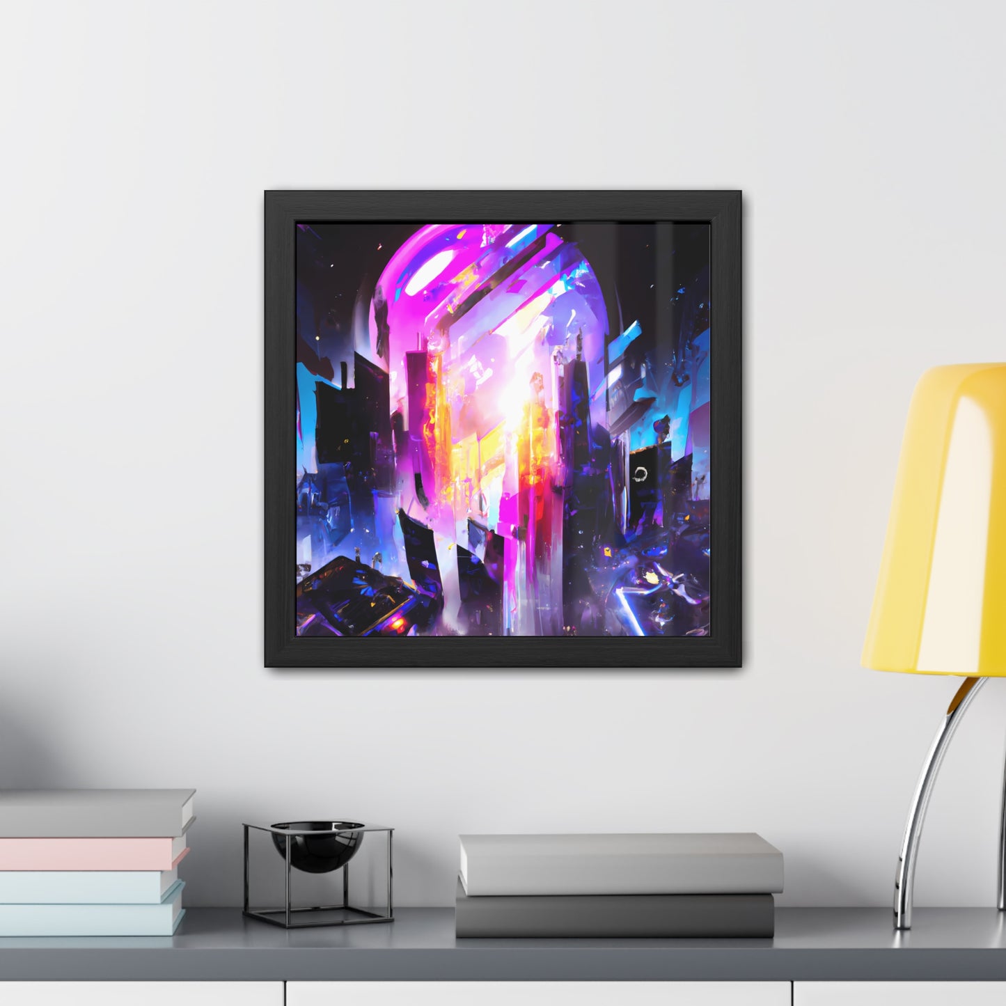 Neon Nexus 3 - on Framed Print