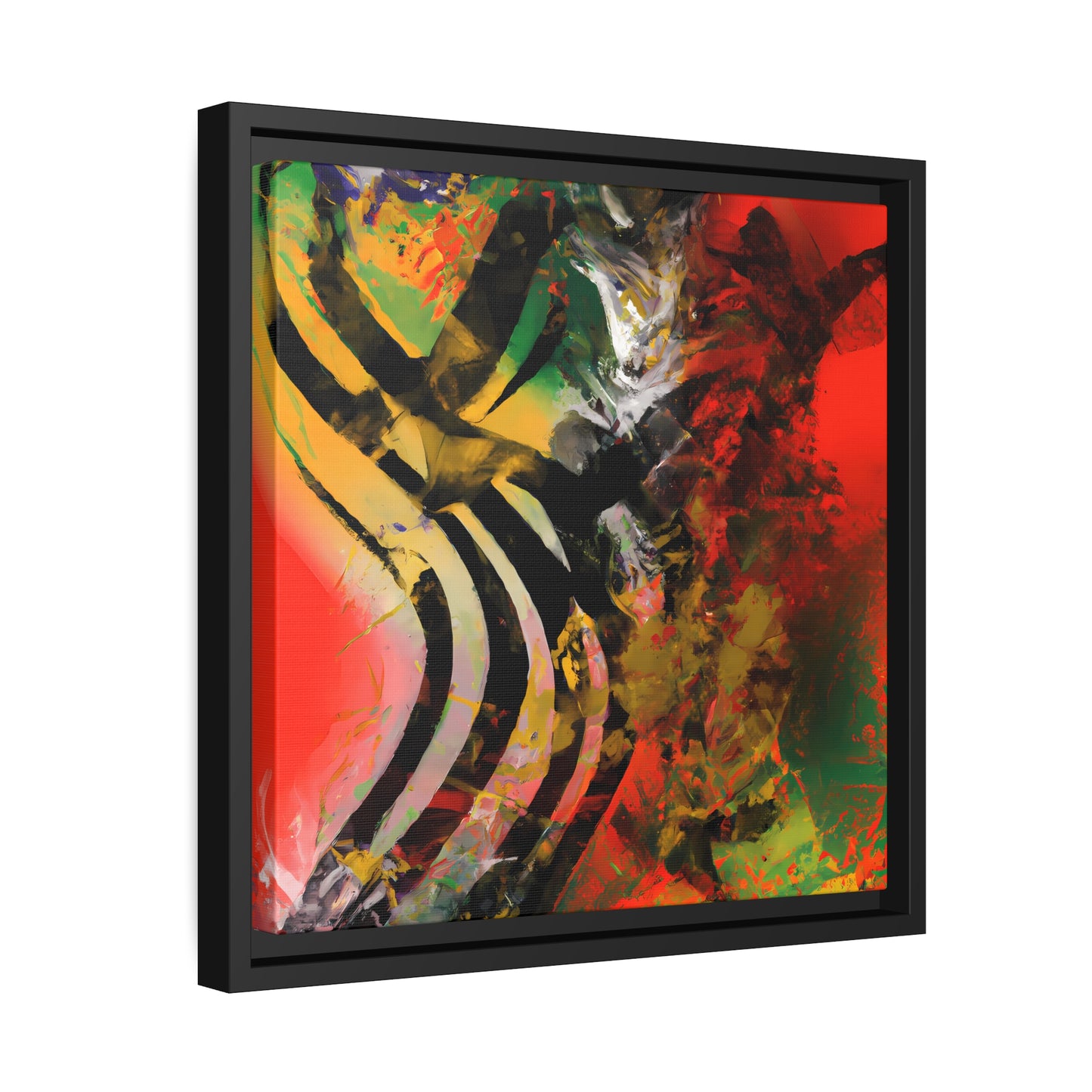 Fabstract 92 - on Framed Canvas