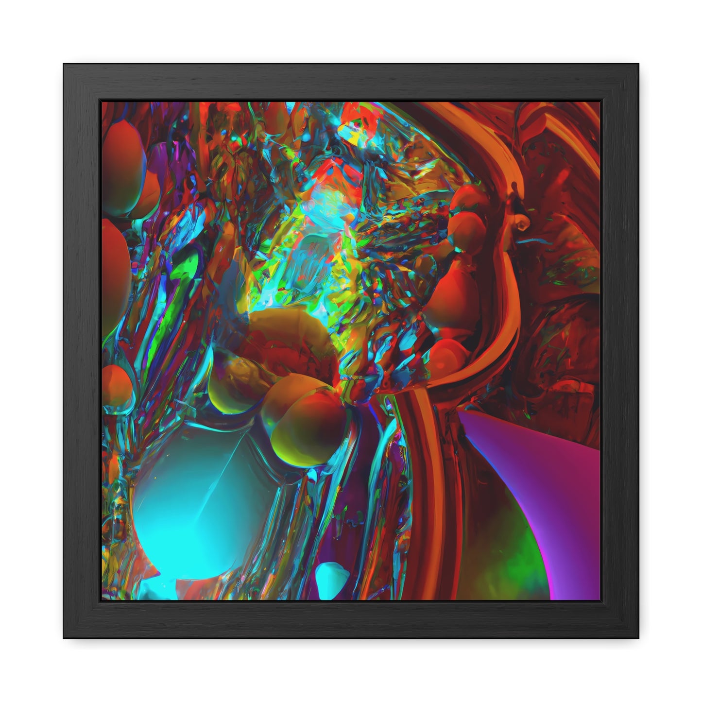 Neon Nexus 10 - on Framed Print