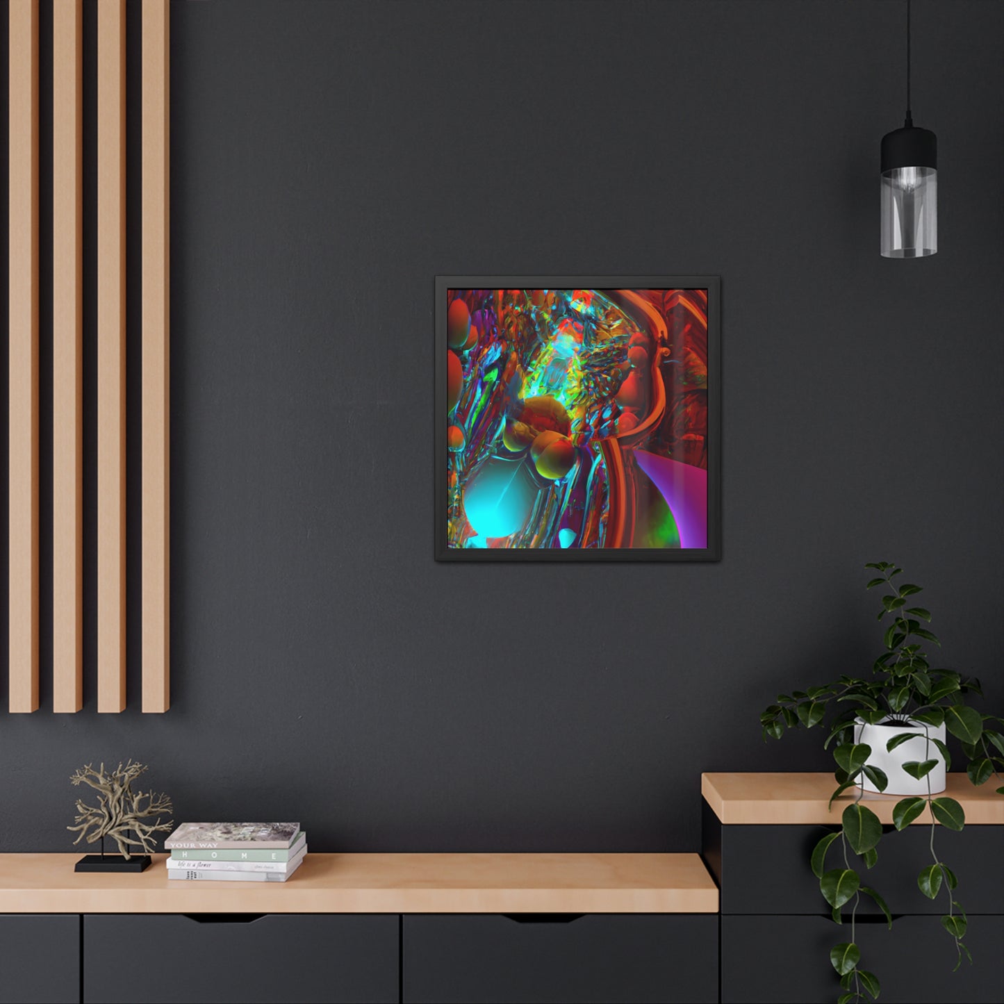 Neon Nexus 10 - on Framed Print