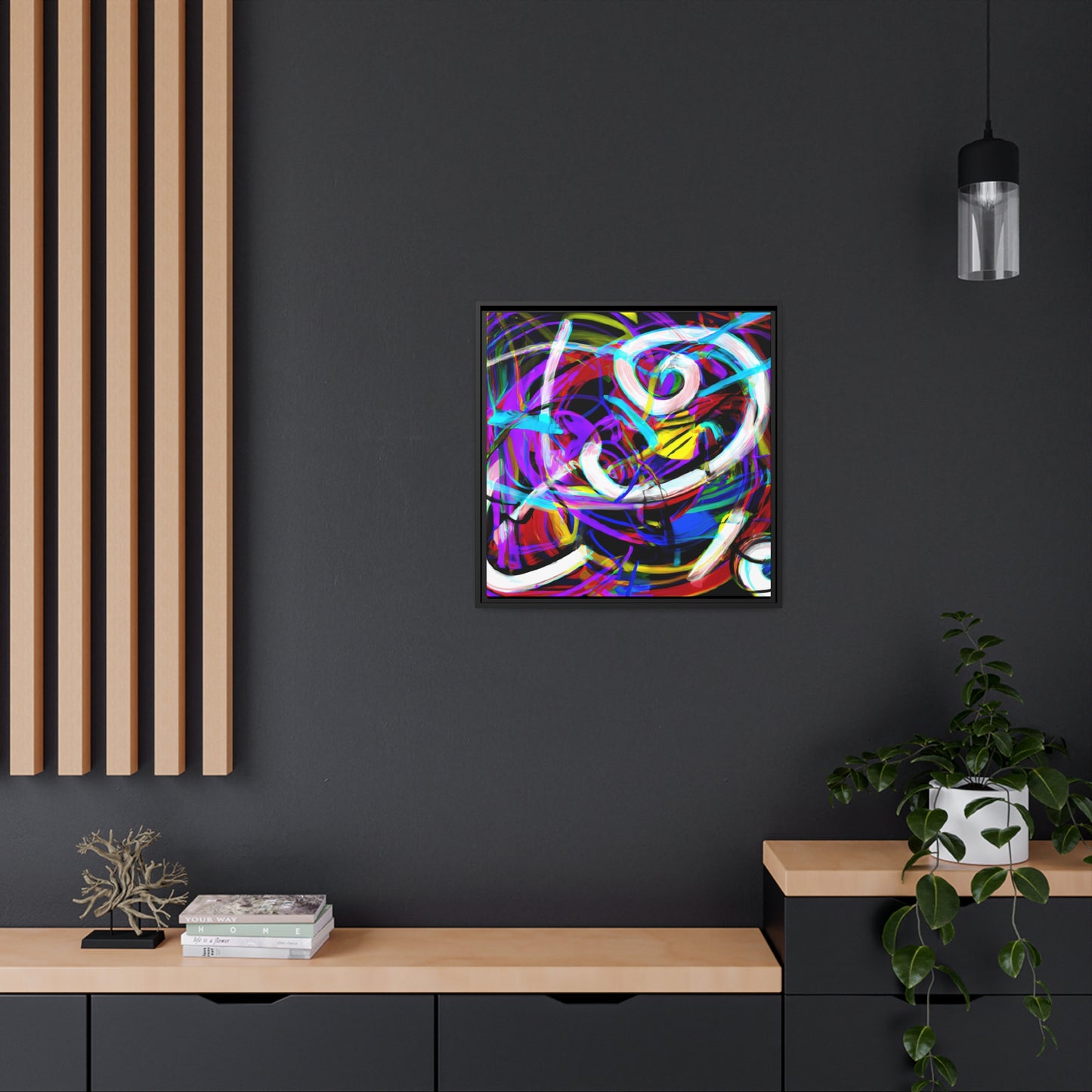 Fabstract 55 - on Framed Canvas