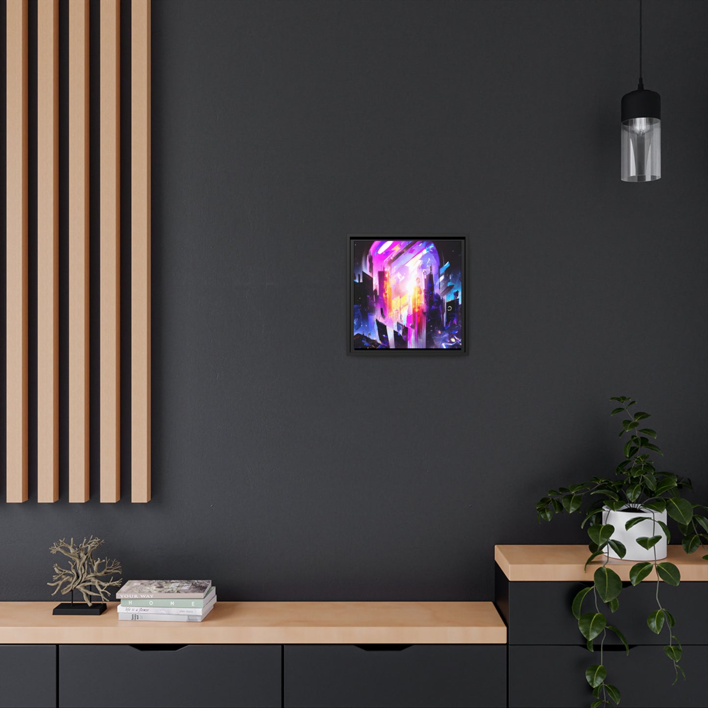 Neon Nexus 7 - on Framed Canvas