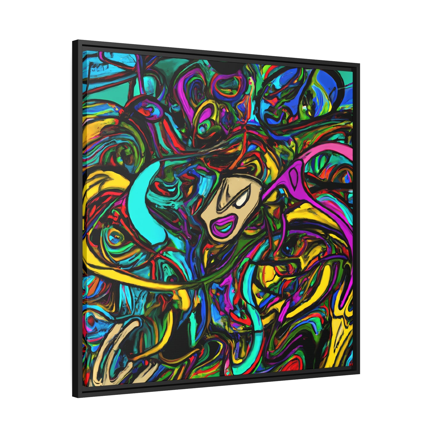 Fabstract 82 - on Framed Canvas