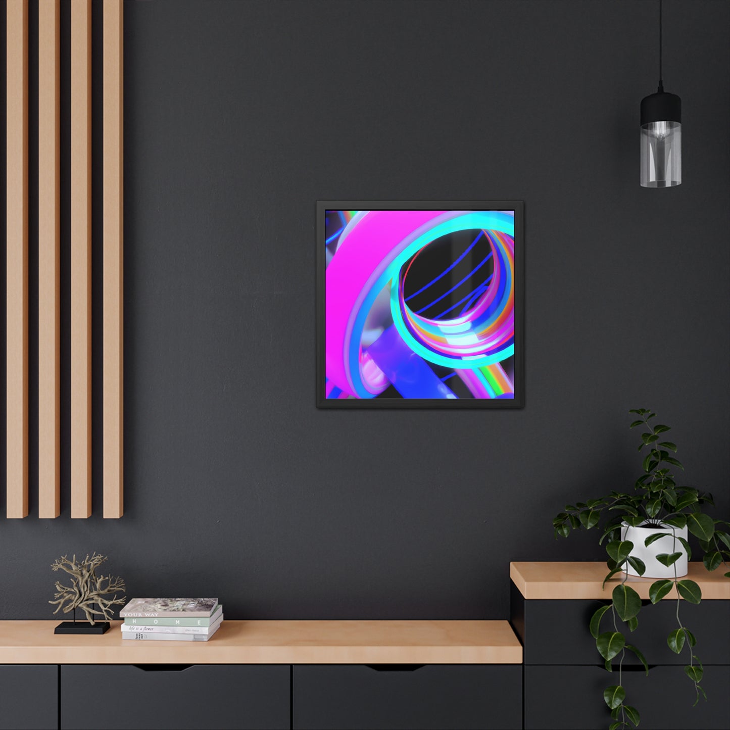 Neon Nexus 13 - on Framed Print