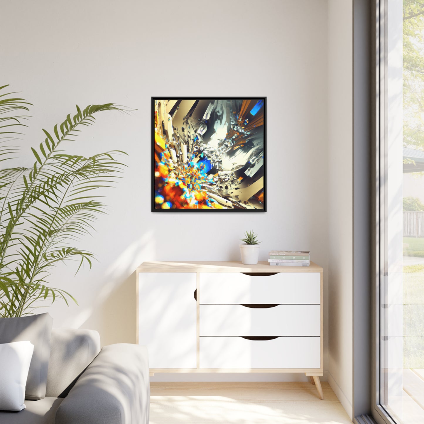 Temporal Flux 6 - on Framed Canvas