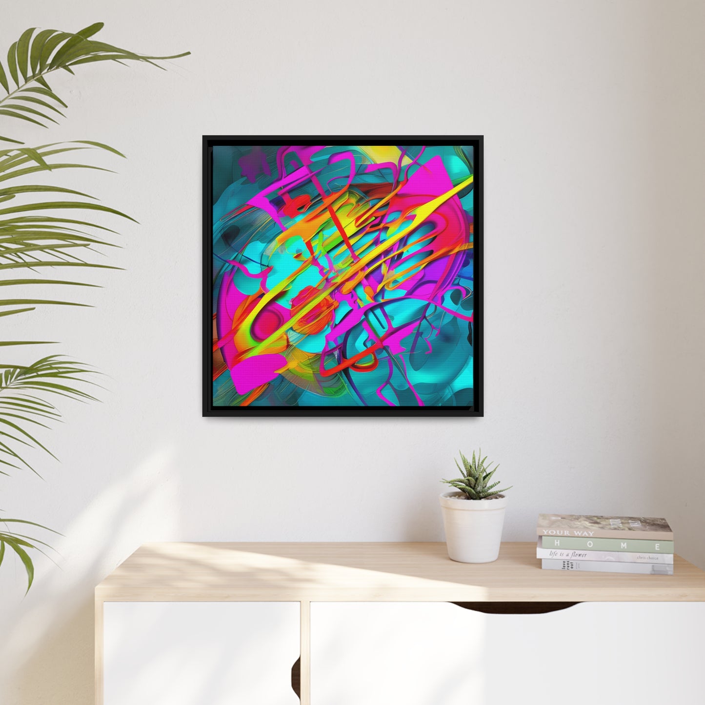 Fabstract 74 - on Framed Canvas