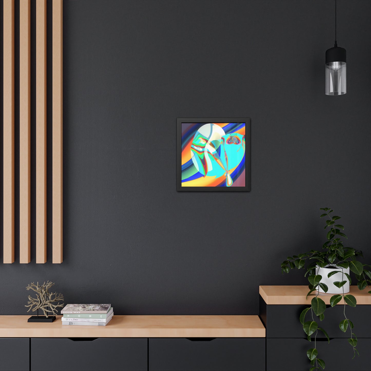 Neon Nexus 9 - on Framed Print