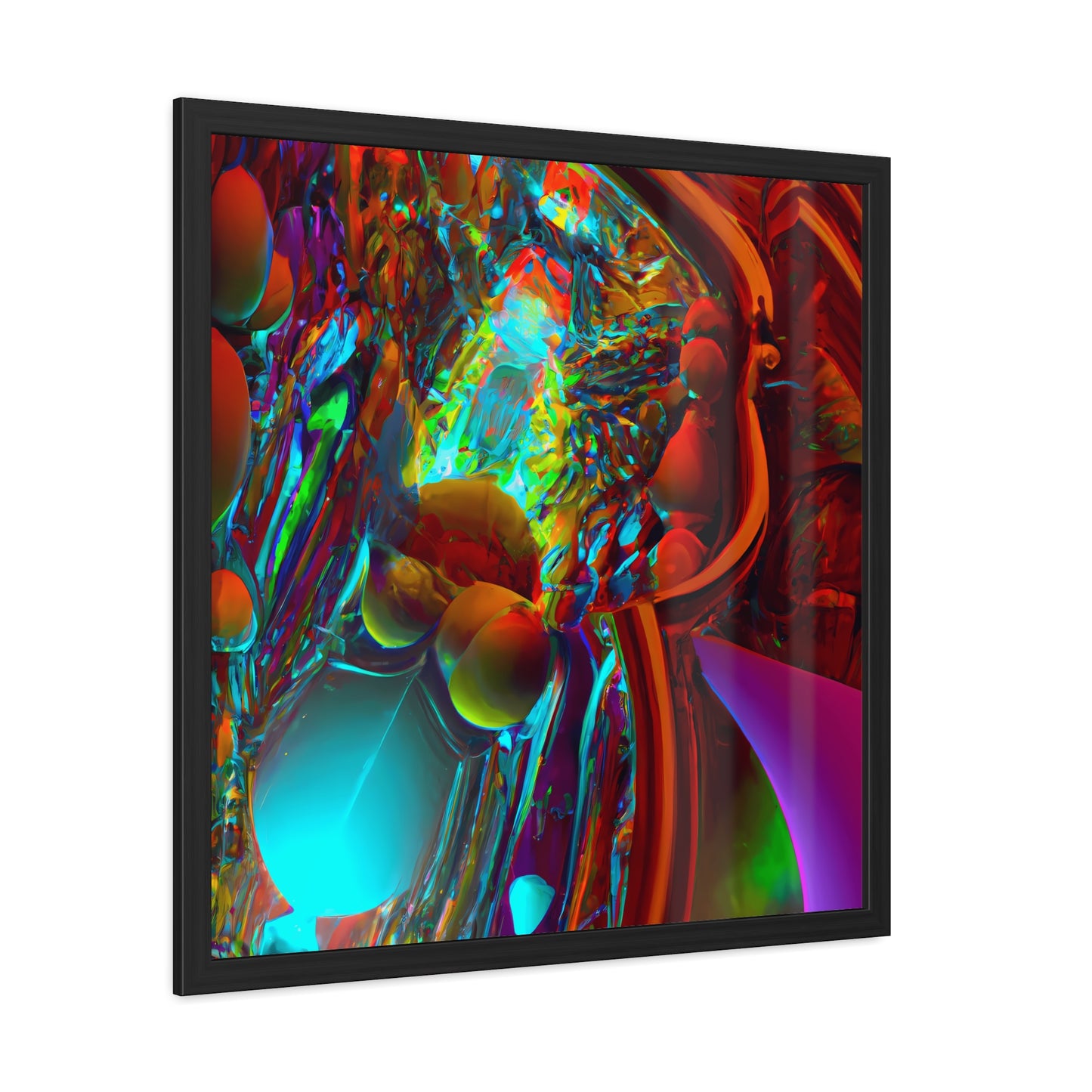 Neon Nexus 10 - on Framed Print