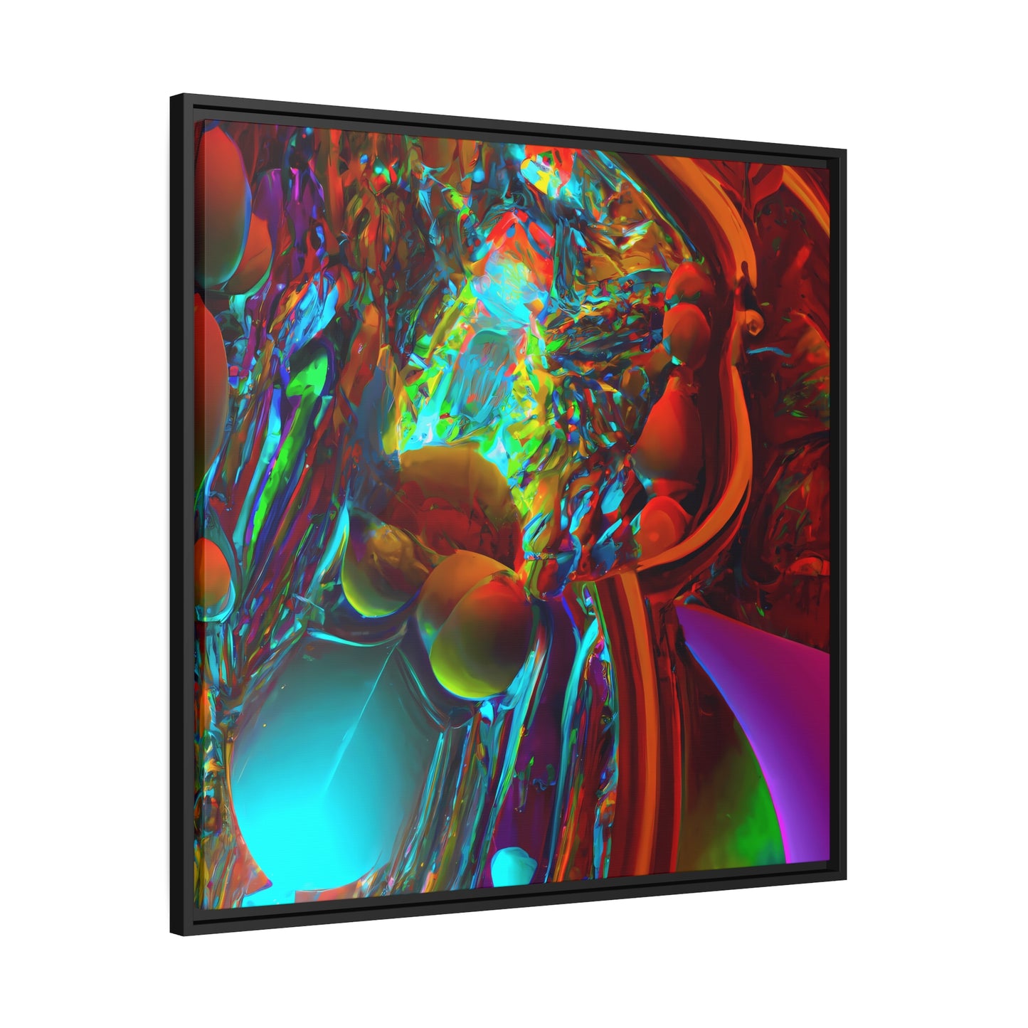 Neon Nexus 1 - on Framed Canvas