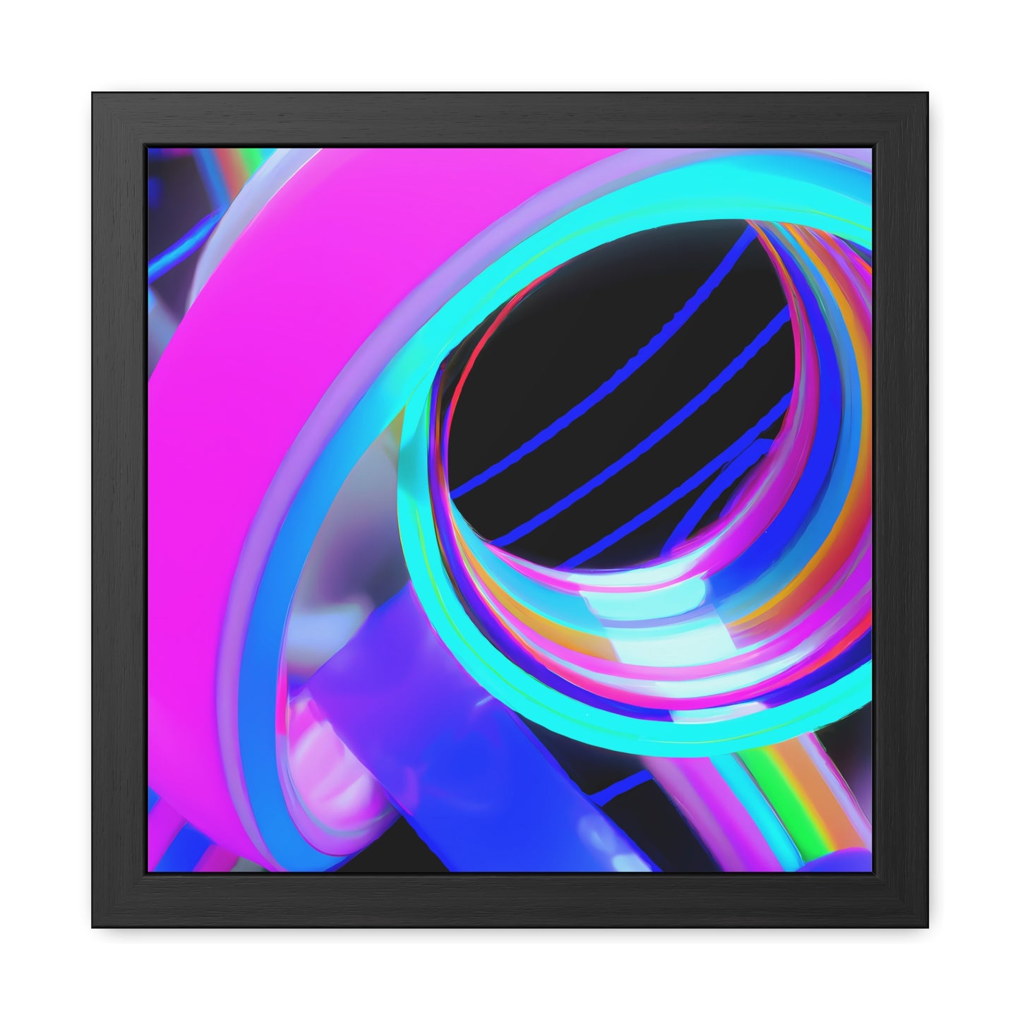 Neon Nexus 13 - on Framed Print