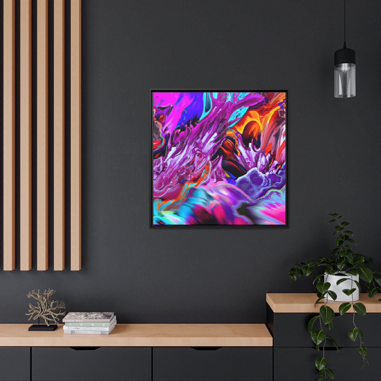 Fabstract 87 - on Framed Canvas