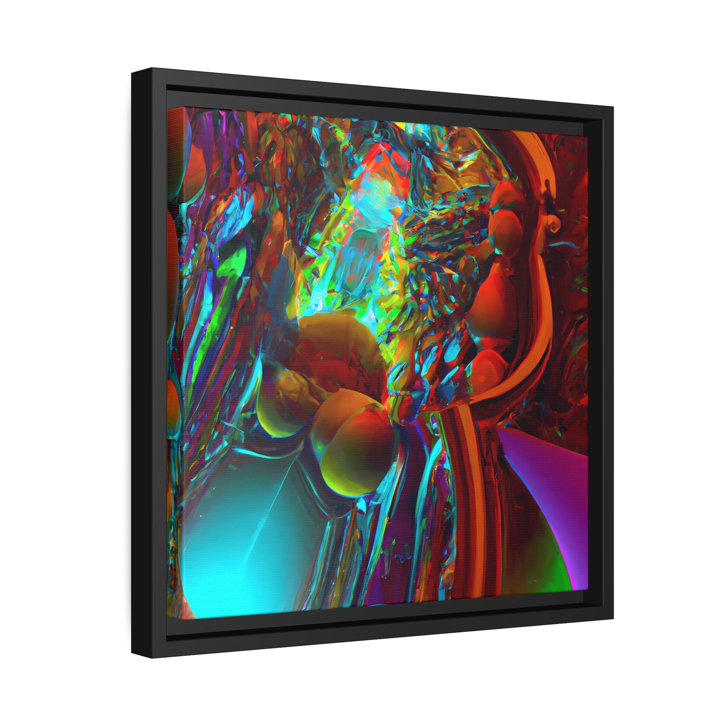 Neon Nexus 1 - on Framed Canvas